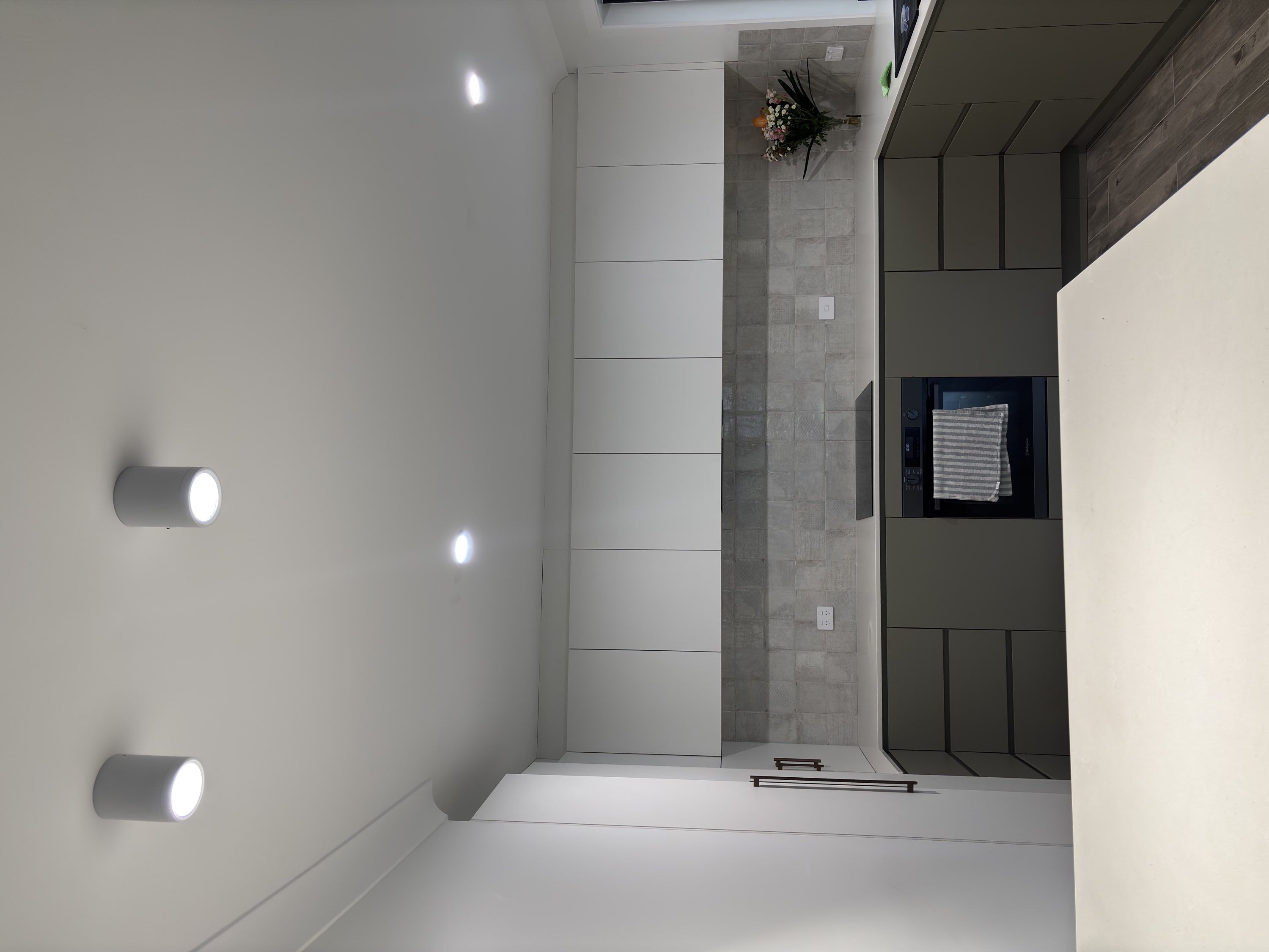 LED downlights installed in a Gold Coast kitchen by Sparkez Electrical
