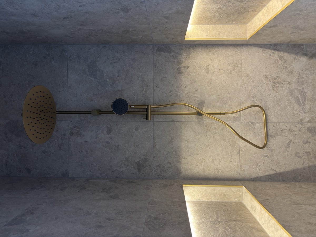 Shower niche feature lighting installed on the Gold Coast